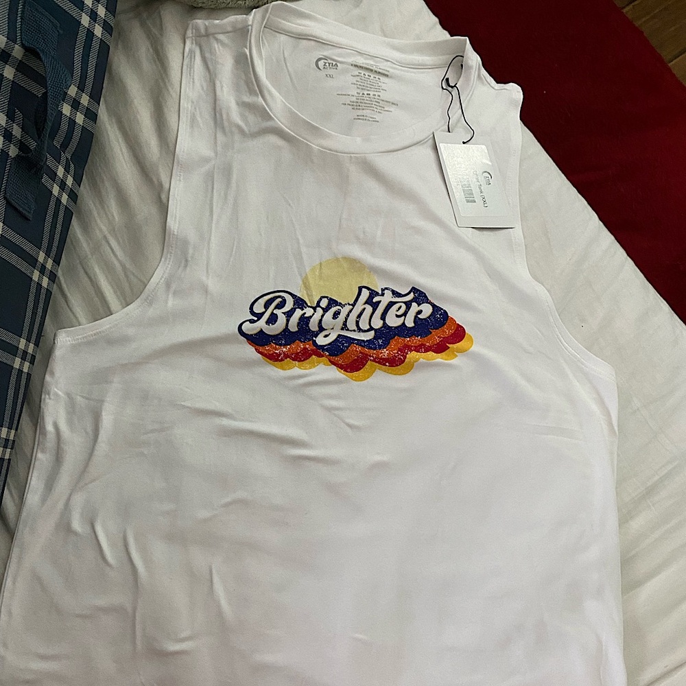 New White Brighter Tank by Zyia